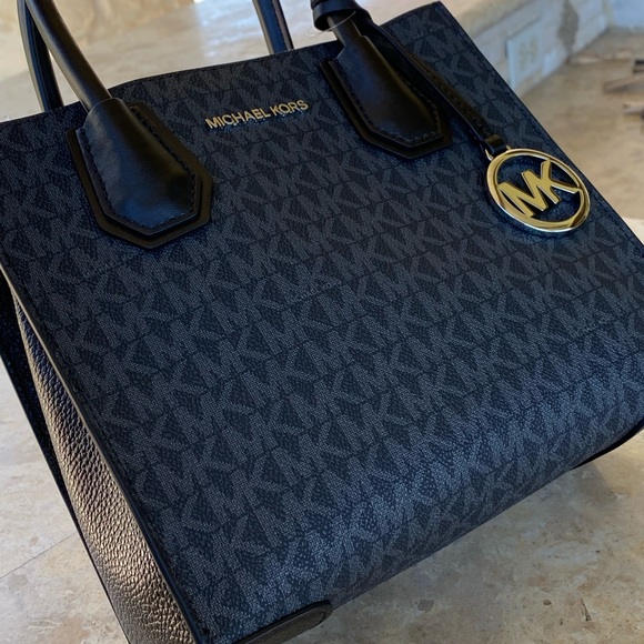 Michael Kors Mercer Medium signature satchel black - Picture 8 of 11